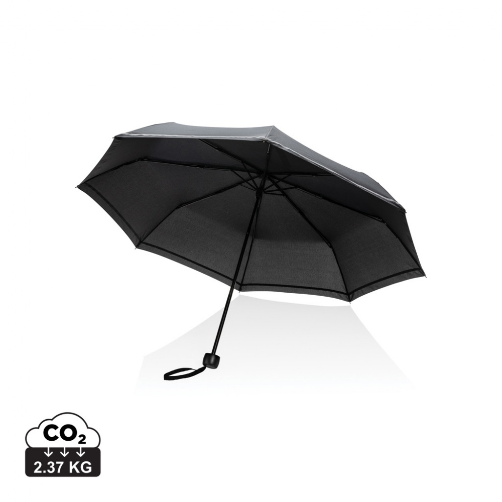 Logo trade promotional giveaways image of: 20.5"Impact AWARE™ RPET 190T pongee mini reflective umbrella