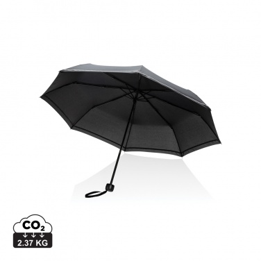 Logotrade promotional item image of: 20.5"Impact AWARE™ RPET 190T pongee mini reflective umbrella