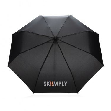 Logo trade promotional giveaways picture of: 20.5" Impact AWARE™ RPET 190T Pongee bamboo mini umbrella