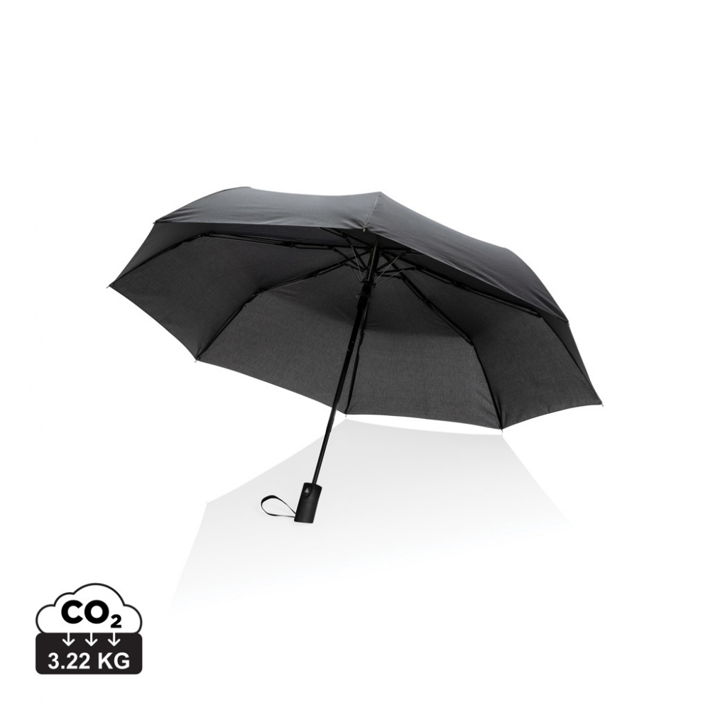 Logo trade promotional gifts picture of: 21" Impact AWARE™ RPET 190T mini auto open umbrella