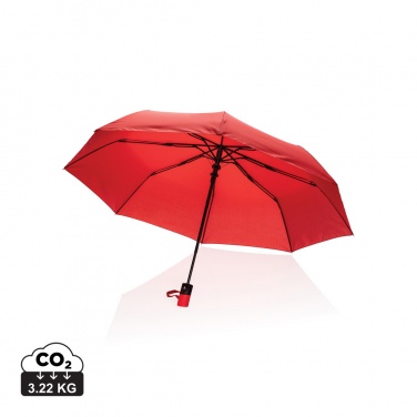 Logo trade advertising products image of: 21" Impact AWARE™ RPET 190T mini auto open umbrella