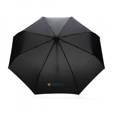 Logotrade promotional giveaway picture of: 21" Impact AWARE™ RPET 190T bamboo auto open/close umbrella