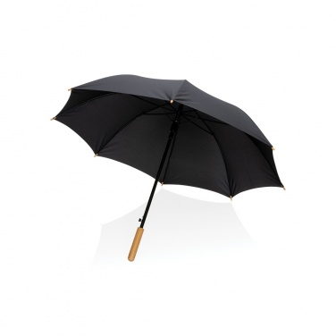 Logo trade promotional items picture of: 23" Impact AWARE™ RPET 190T auto open bamboo umbrella