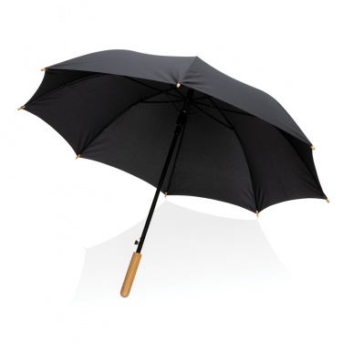 Logo trade promotional products picture of: 23" Impact AWARE™ RPET 190T auto open bamboo umbrella