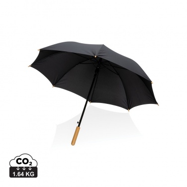 Logotrade promotional giveaway picture of: 23" Impact AWARE™ RPET 190T auto open bamboo umbrella