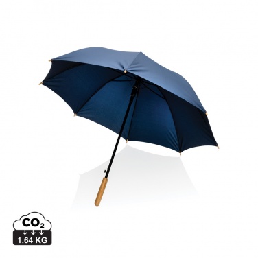 Logotrade business gift image of: 23" Impact AWARE™ RPET 190T auto open bamboo umbrella