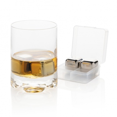 Logotrade promotional merchandise image of: Re-usable stainless steel ice cubes 4pc