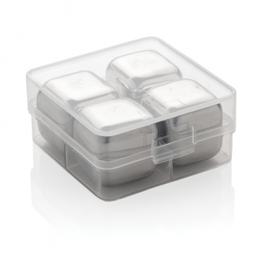 Logotrade promotional item image of: Re-usable stainless steel ice cubes 4pc