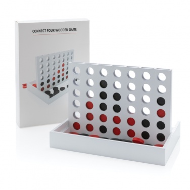 Logo trade promotional products picture of: Connect four wooden game