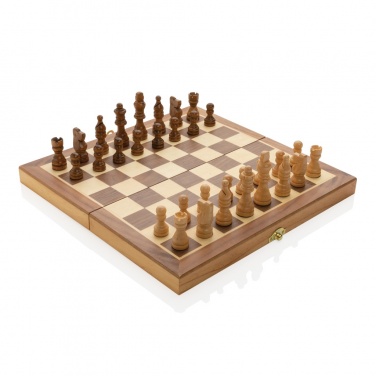 Logo trade advertising products image of: Luxury wooden foldable chess set