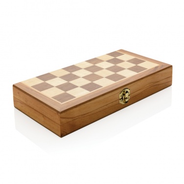 Logo trade promotional items picture of: Luxury wooden foldable chess set