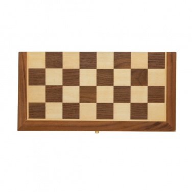 Logo trade promotional giveaways image of: Luxury wooden foldable chess set