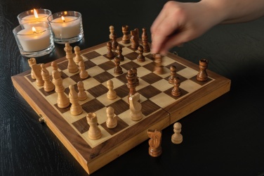 Logo trade advertising product photo of: Luxury wooden foldable chess set