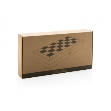 Logo trade promotional giveaways image of: Luxury wooden foldable chess set