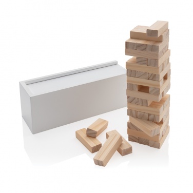 Logo trade promotional giveaway photo of: Deluxe tumbling tower wood block stacking game