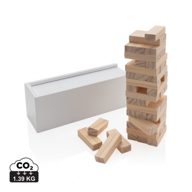 Logo trade promotional items picture of: Deluxe tumbling tower wood block stacking game