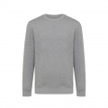 Iqoniq Etosha lightweight recycled cotton crew neck, light heather anthracite