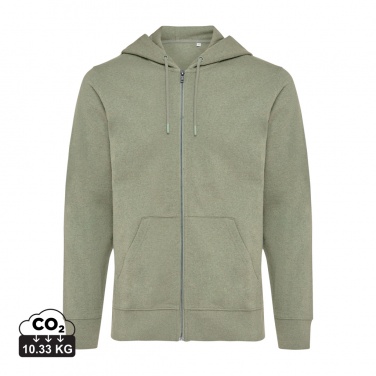 Logotrade business gift image of: Iqoniq Abisko recycled cotton zip through hoodie