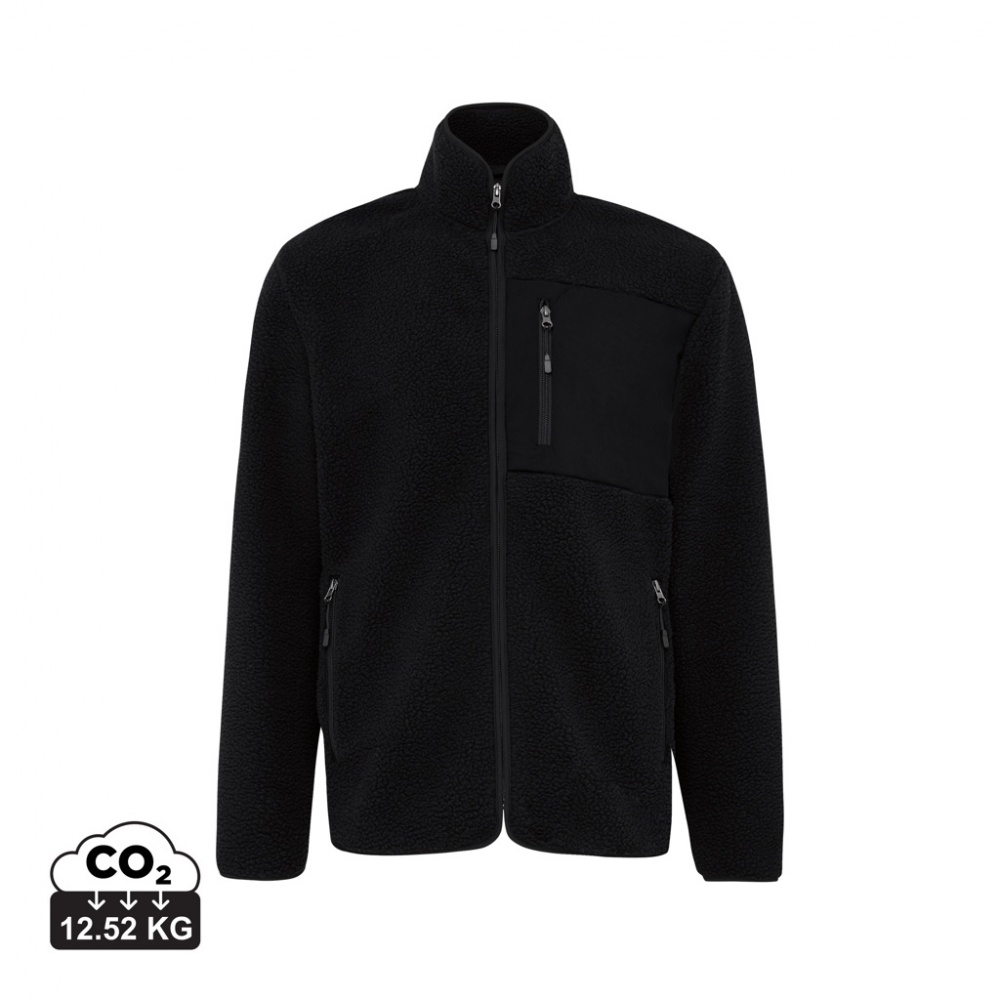 Logo trade promotional item photo of: Iqoniq Diran recycled polyester pile fleece jacket