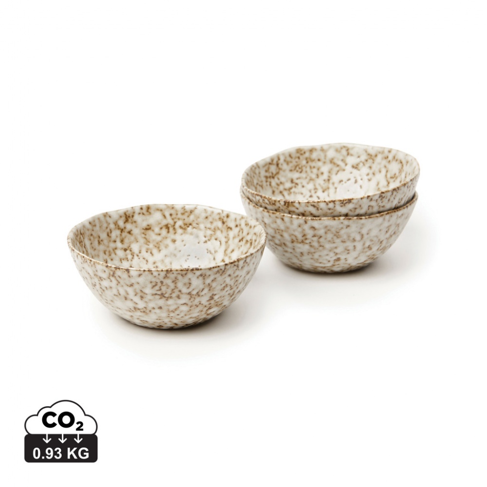 Logotrade promotional merchandise image of: VINGA Nuvem stoneware mini bowl, 3 pcs set