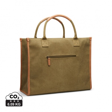 Logo trade promotional items image of: VINGA Bosler RCS recycled canvas office tote