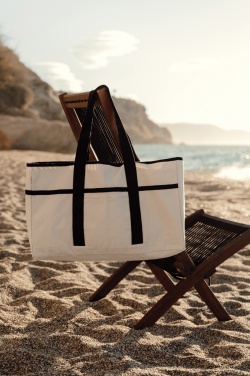 Logo trade promotional merchandise photo of: VINGA Volonne AWARE™ recycled canvas beach bag