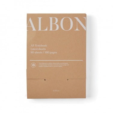 Logotrade promotional giveaway image of: VINGA Albon GRS recycled felt notebook