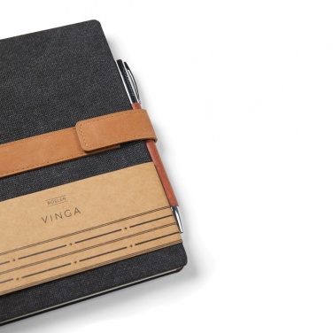 Logo trade corporate gifts image of: VINGA Bosler RCS recycled paper notebook