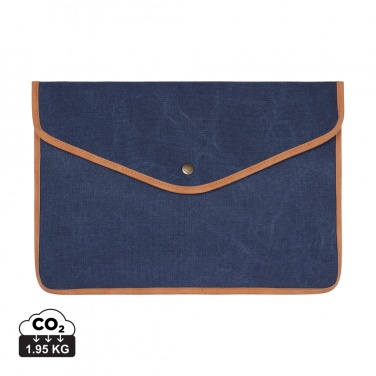 Logo trade promotional merchandise image of: VINGA Bosler GRS recycled canvas 16" laptop sleeve