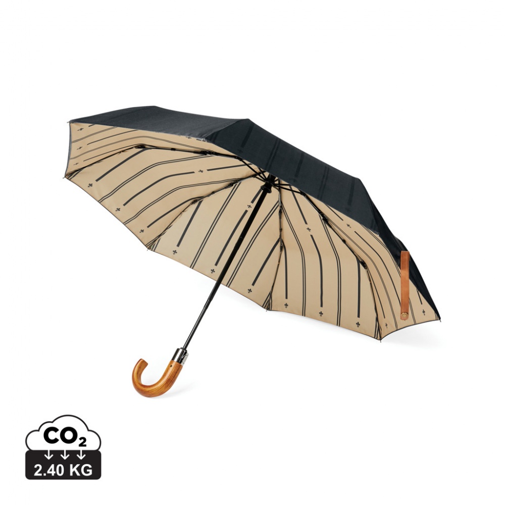 Logo trade advertising products picture of: VINGA Bosler AWARE™ recycled pet 21" foldable umbrella