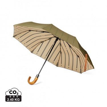 Logo trade corporate gifts image of: VINGA Bosler AWARE™ recycled pet 21" foldable umbrella