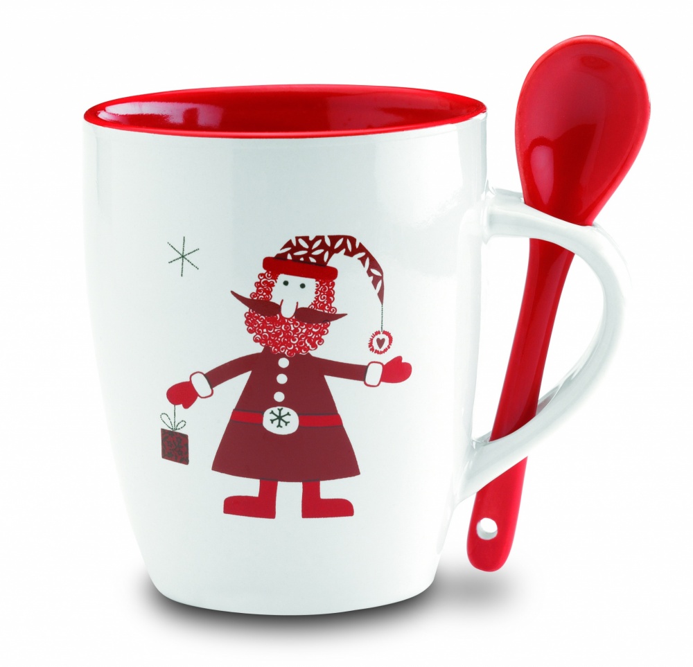 Logotrade advertising products photo of: Mug with spoon 250ml