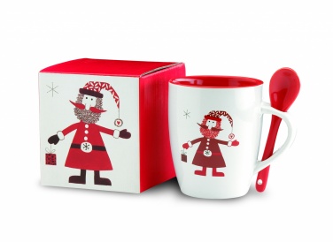 Logotrade promotional gift picture of: Mug with spoon 250ml