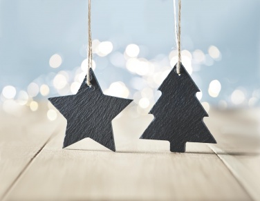 Logo trade promotional gift photo of: Slate xmas hanger star