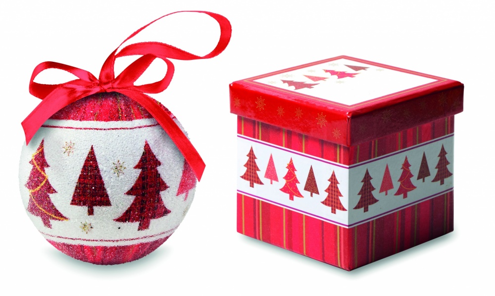 Logo trade promotional giveaways picture of: Christmas bauble in gift box