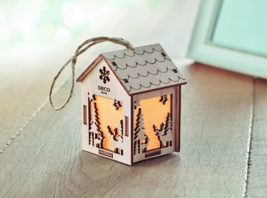 Logotrade promotional product picture of: MDF house with light