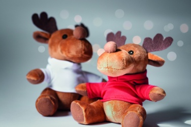 Logo trade promotional merchandise picture of: Plush reindeer with hoodie