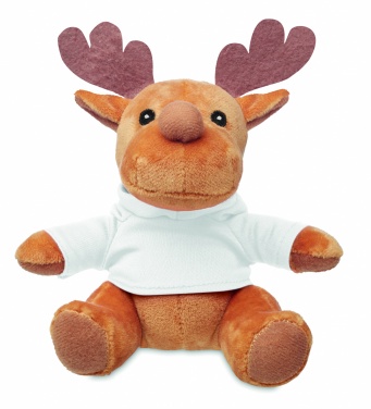 Logo trade promotional gifts image of: Plush reindeer with hoodie