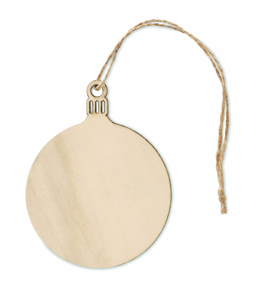 Logo trade promotional merchandise photo of: Wooden Tree bauble hanger