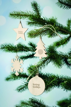 Logotrade promotional giveaway image of: Wooden Tree bauble hanger