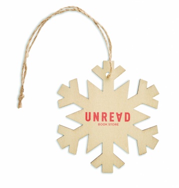 Logo trade promotional gift photo of: Snowflake Tree hanger