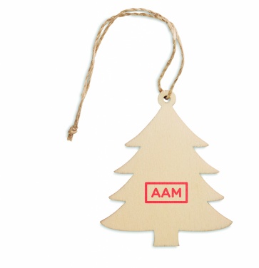 Logo trade promotional items image of: Wooden Tree shaped hanger