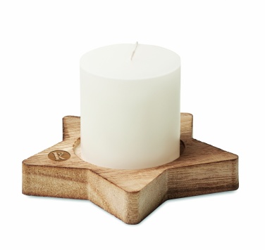 Logotrade promotional product image of: Candle on star wooden base