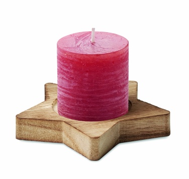 Logotrade promotional gifts photo of: Candle on star wooden base