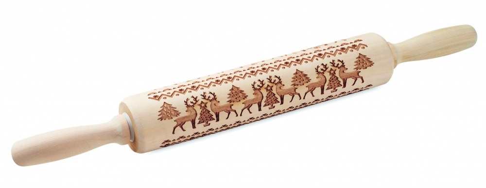 Logo trade promotional merchandise image of: Christmas pastry wooden rolling