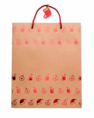 Logo trade promotional gifts image of: Gift paper bag with pattern