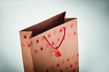 Logo trade corporate gifts image of: Gift paper bag with pattern