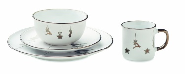 Logo trade promotional merchandise photo of: 4 piece ceramic place setting