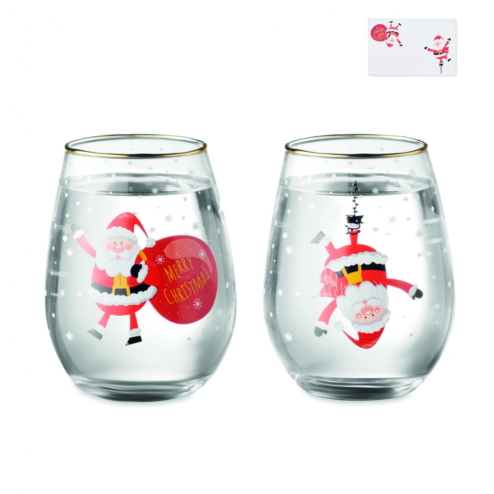 Logotrade advertising product image of: Set of 2 Christmas glasses