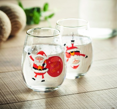 Logo trade promotional giveaways picture of: Set of 2 Christmas glasses